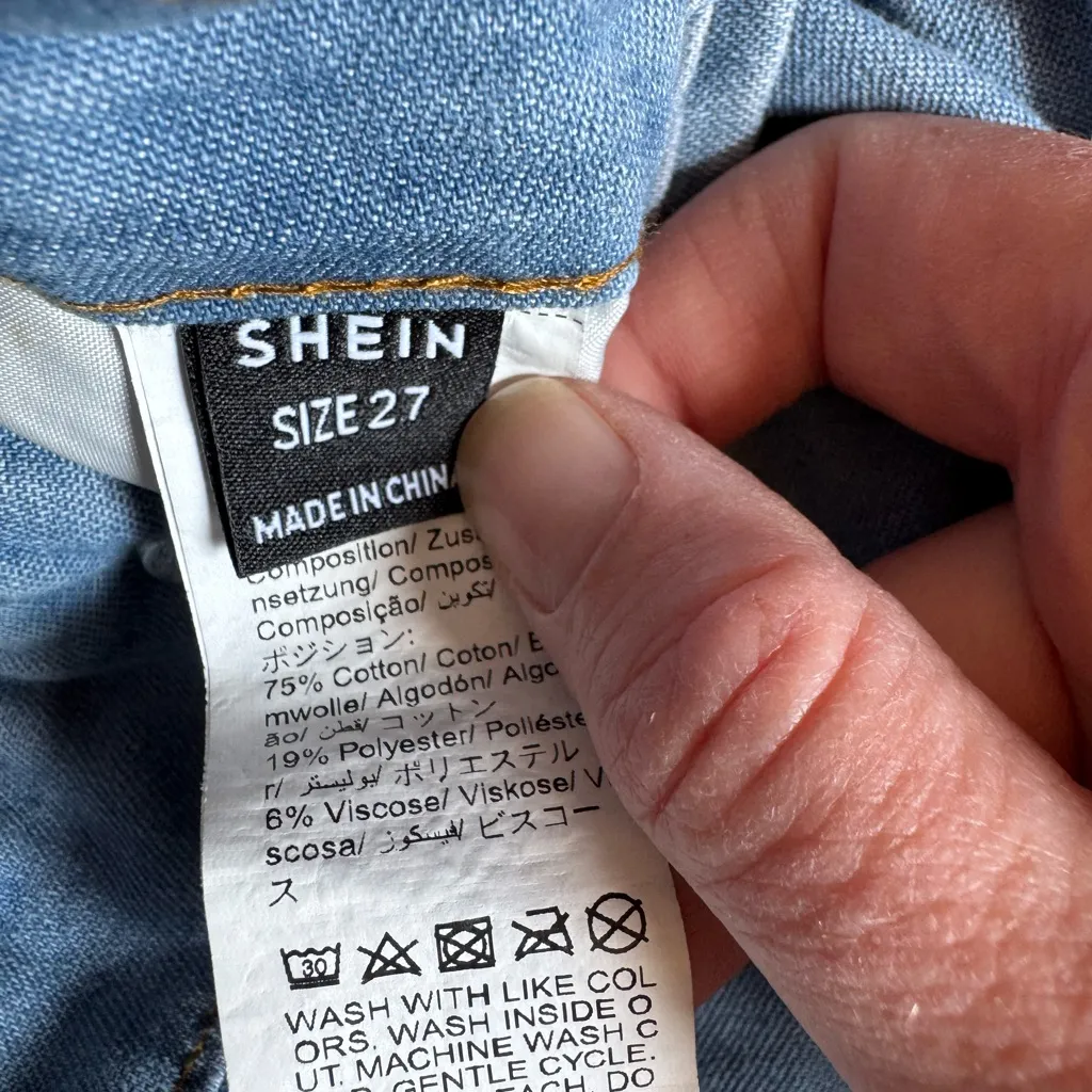 SHEIN ruffle hem‎ jeans size 27 - Image 3