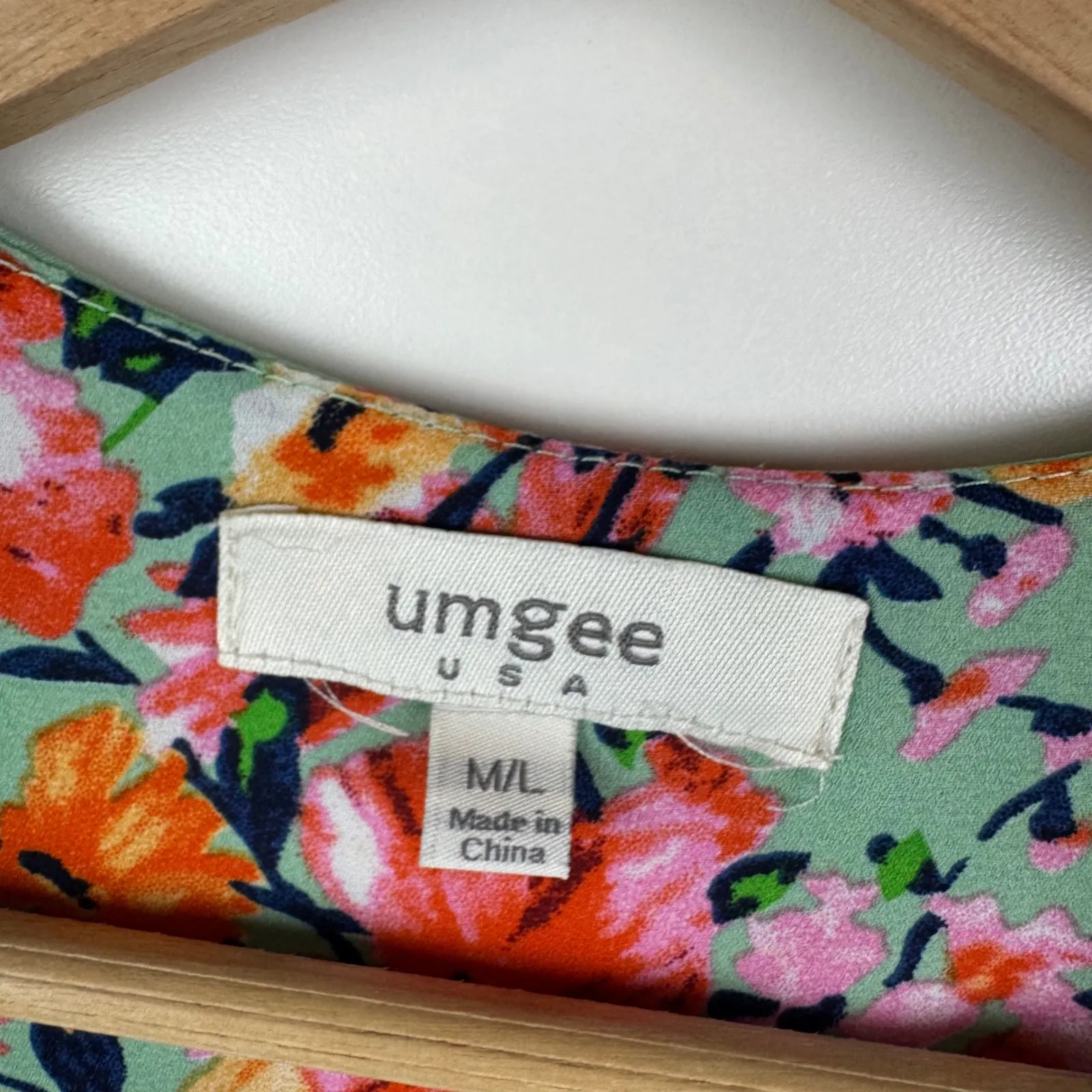 Umgee Floral Kimono‎ Cardigan Sz M/L Green Multicolor Lace Trim Boho Lightweight Size L - Image 7