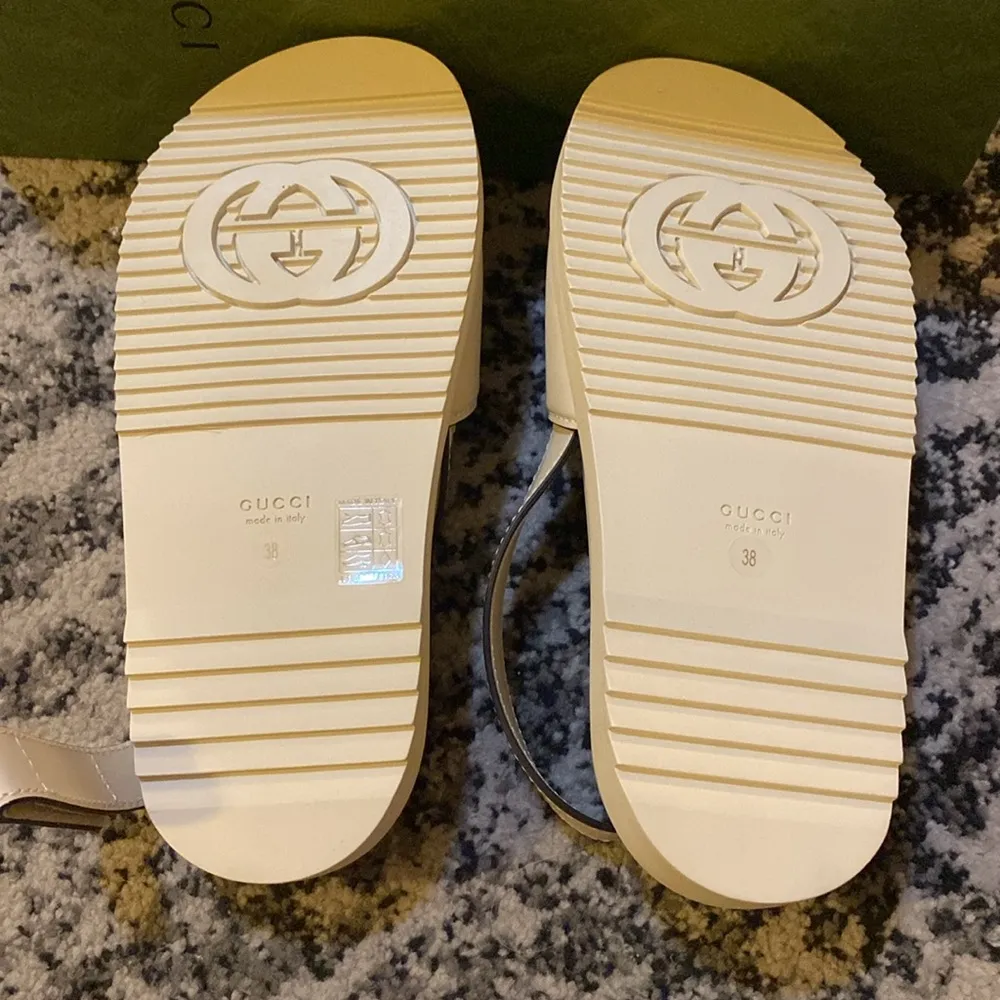 Gucci Interlocking G Sandal White - Image 3
