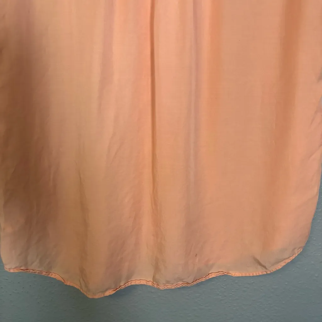 Anthropologie Cloth & Stone Peach Short Flutter Sleeve‎ Button Down - Image 8