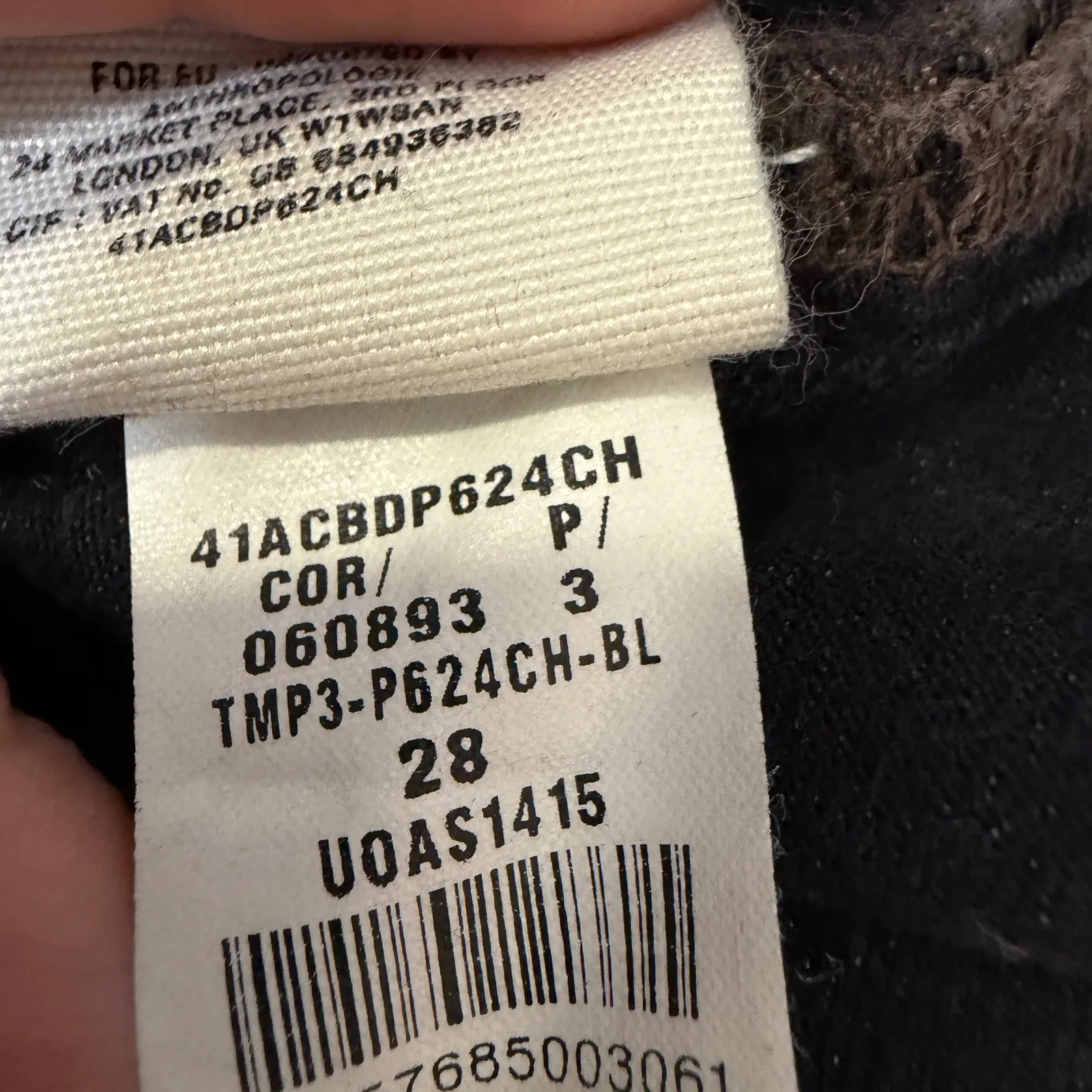 Pilcro Anthropologie Black Serif Moto Zip Skinny Jeans Zip Detail Size 28 - Image 9