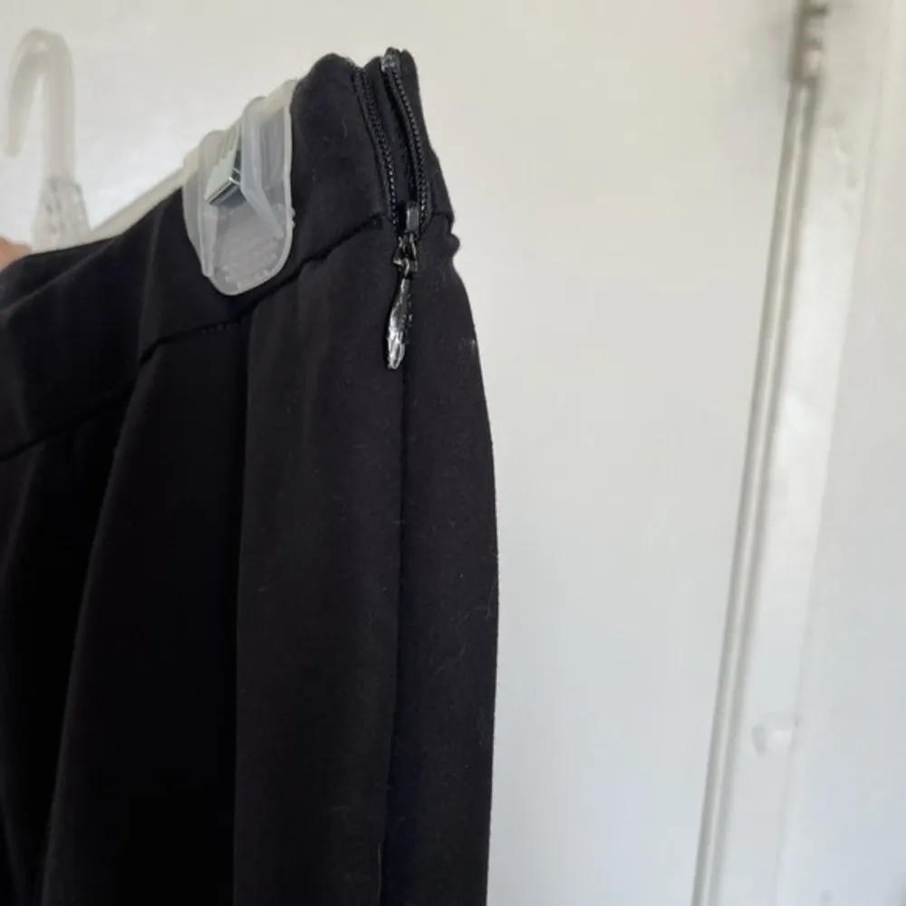 Partow Womens Pants Split Leg Black Ankle Pleated Career Dress Trousers Size 10 - Image 8