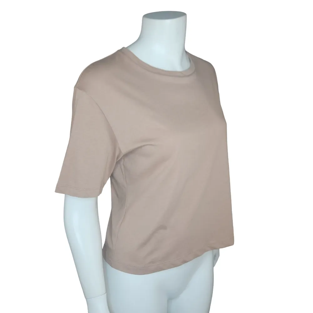 Oak + Fort Womens XS Cropped Short Sleeve Tee Chantrelle Peace Hands Graphic NWT - Image 11