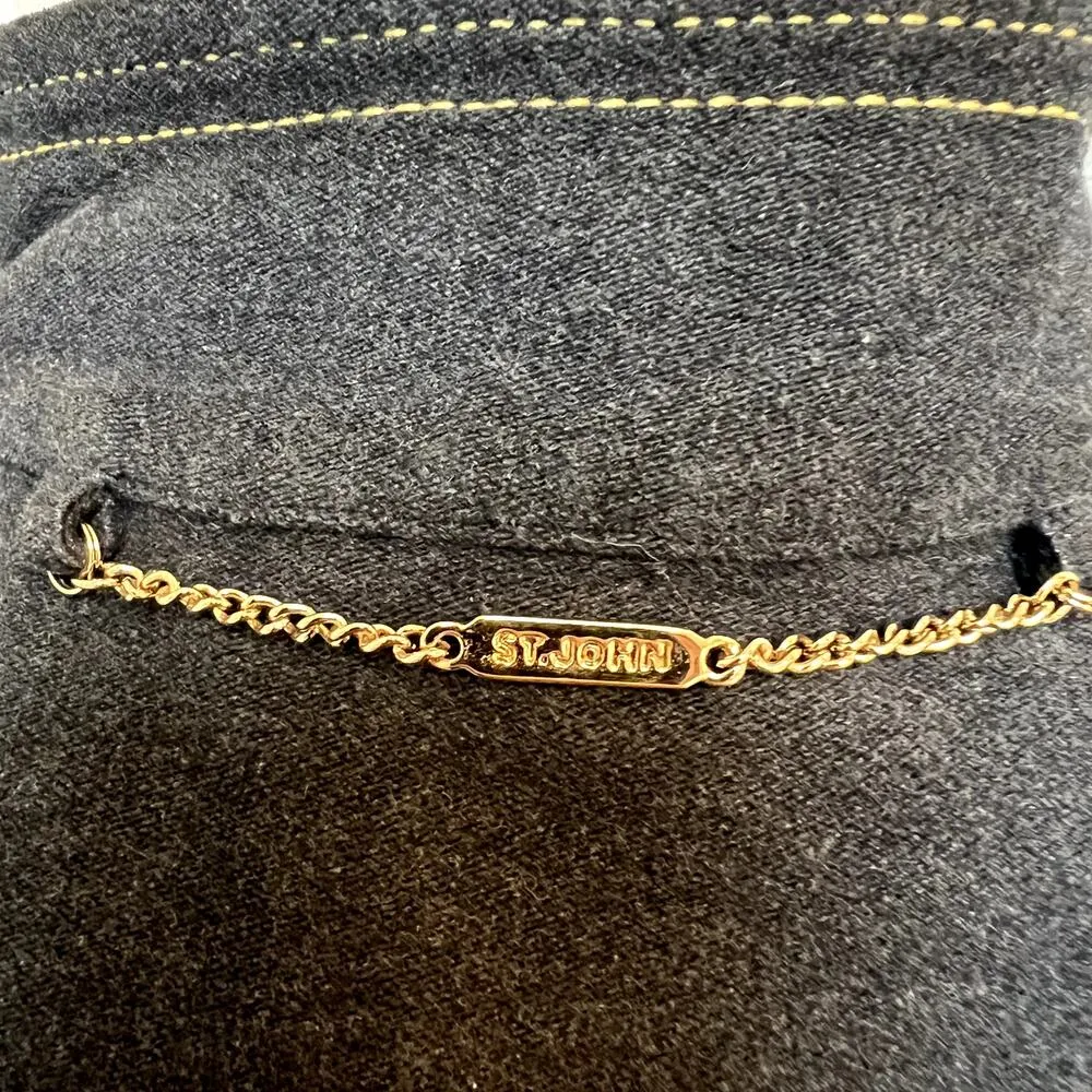 St. John Sport Marie Gray Vintage VTG Military Jacket Medium/Large - Image 6