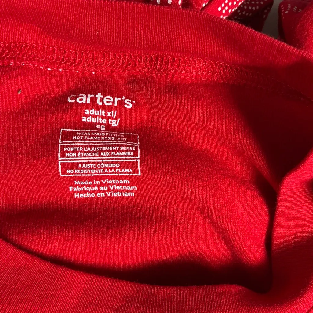 Carter's Festive Red Pajama Set Size XL - Image 6