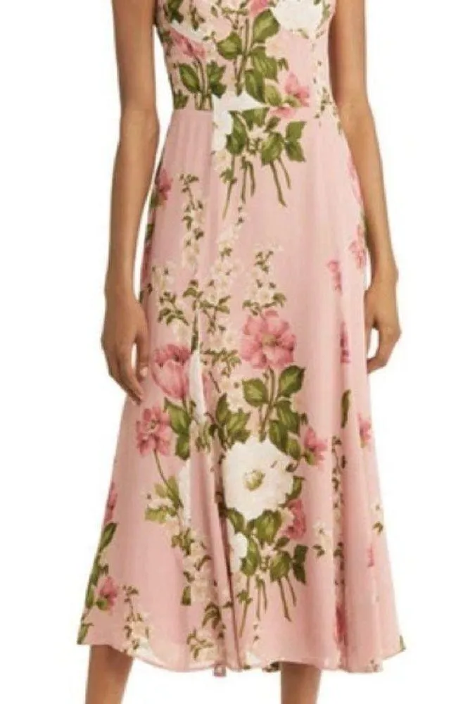 Reformation Nadira Floral Pink Maxi Dress - Image 4
