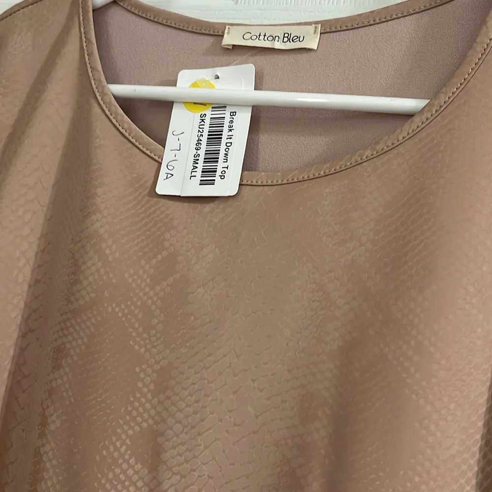 Cotton Bleu Snake Print Top - Image 3