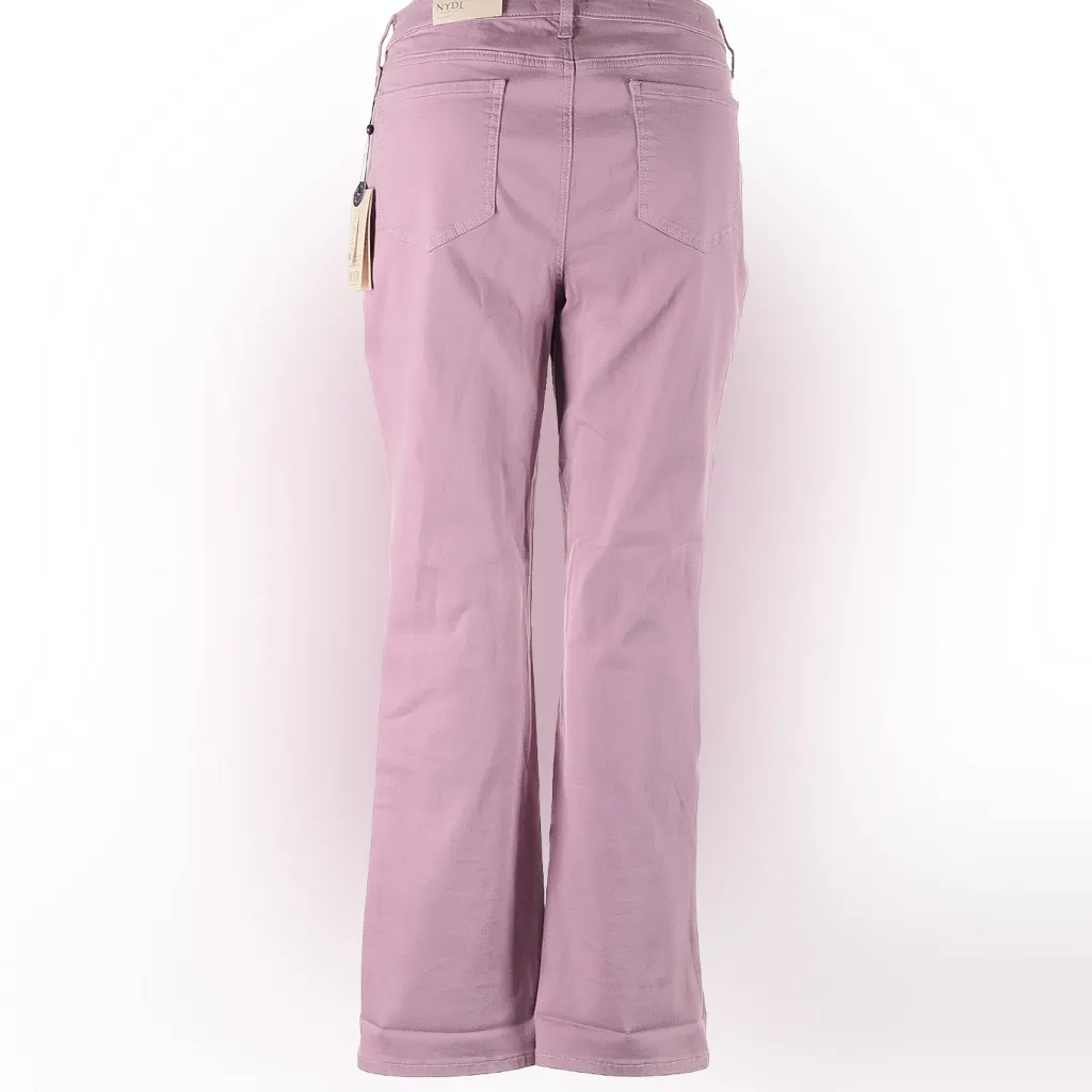 NWT🩷 NYDJ Barbara Bootcut Dawn Pink Ankle Cuff Denim Jeans, Size 12, #MFOZBA8385 - Image 2