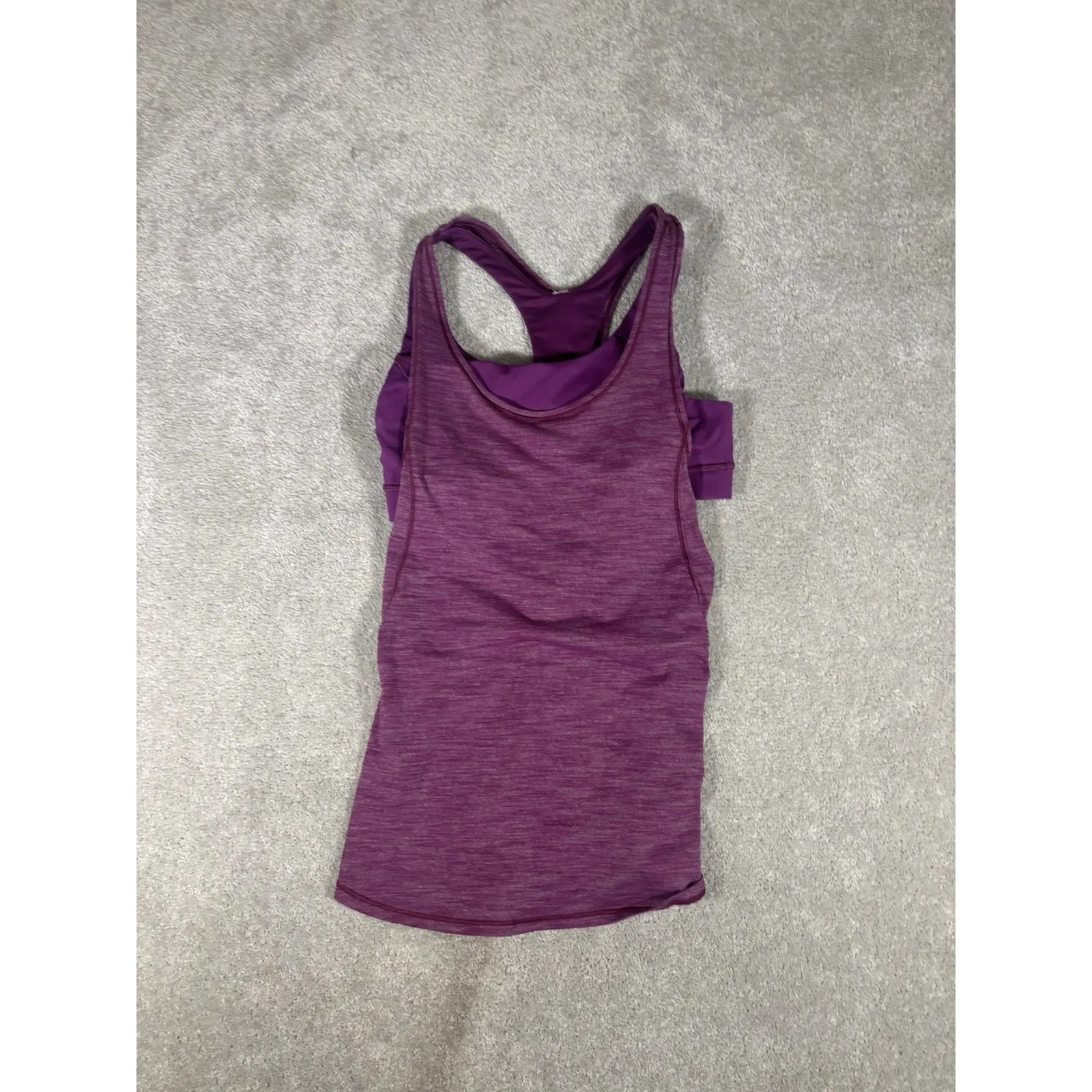 Lululemon‎ On Track Tank Heathered Aurora / Aurora size 4 Built In Bra - Image 5