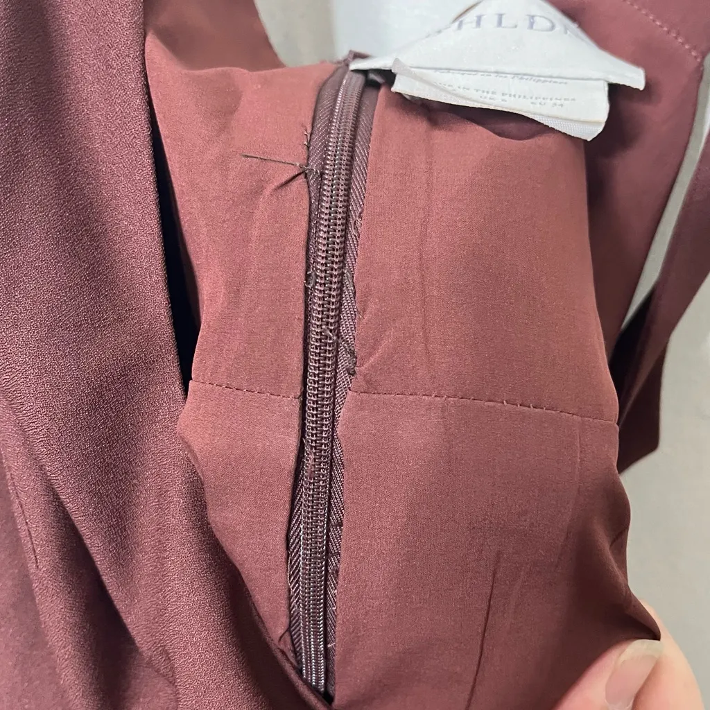 BHLDN Catarina Brown Crepe Maxi Dress Women’s Size 2 Sleeveless Slit Formal - Image 12