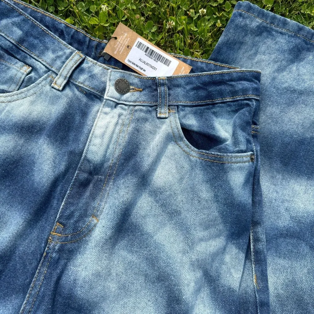 NWT Organic Marble Wash Straight Jeans - Image 2