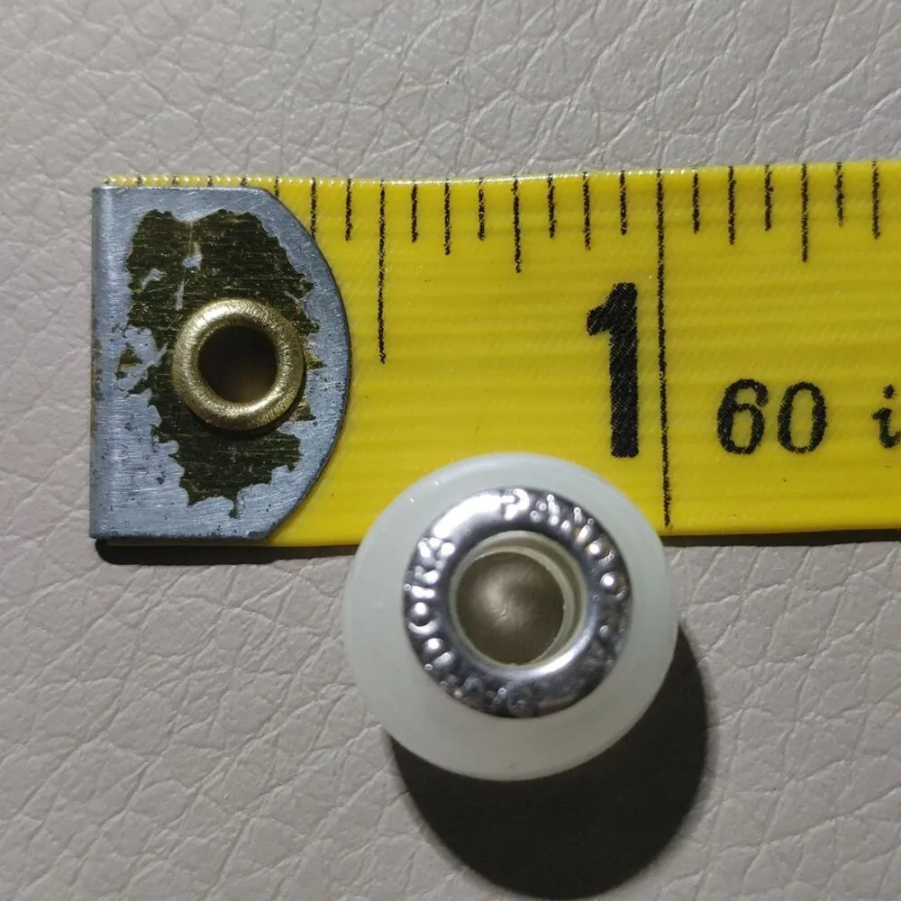 Pandora Sterling Silver Murano Art Glass Charm Beads Set of 3 White Purple Green - Image 4