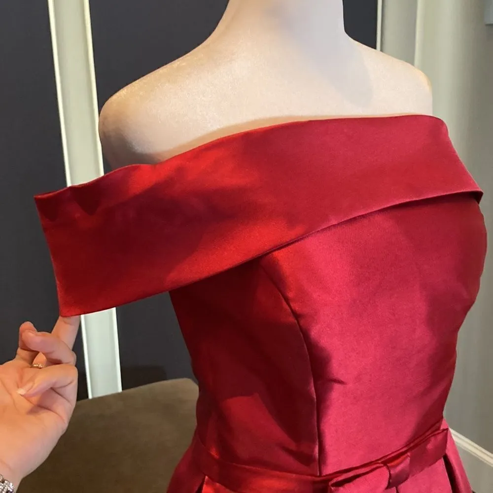 Women’s Off the Shoulder Short Red Prom Party Homecoming Dress CorsetBack Size 6 - Image 7