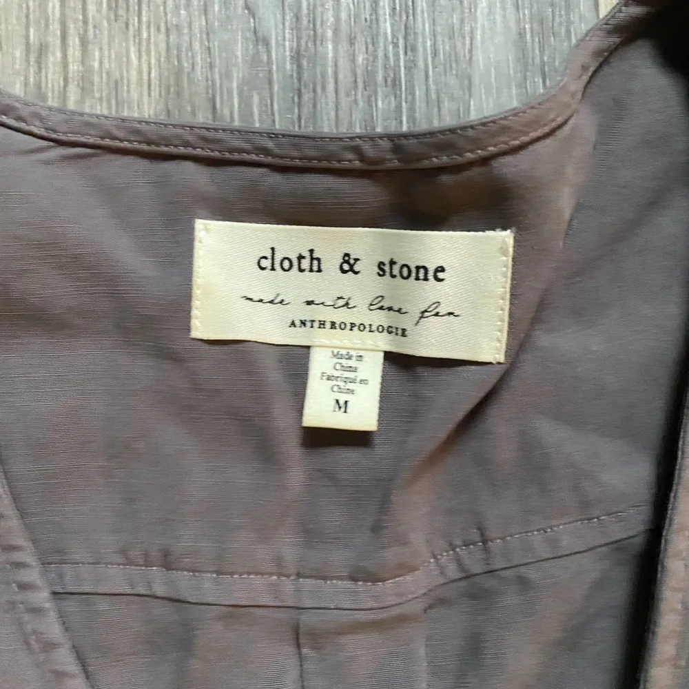 Anthropologie Gulpiyuri Tencel Gray Jumpsuit Medium Boho Minimalist Capsule Prep - Image 4