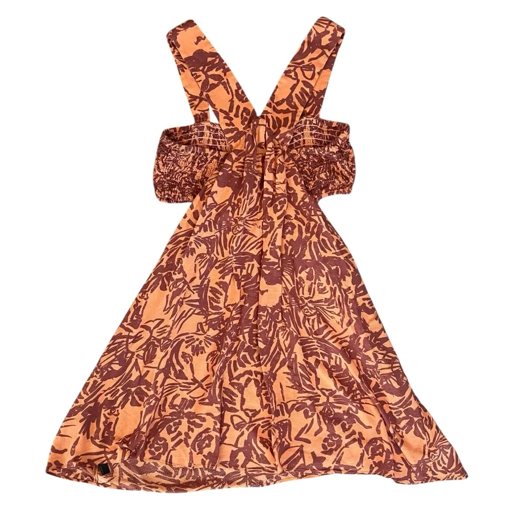 Anthropologie Women’s Piper Bandeau Orange Tiger Print Racer Back Mini Dress M - Image 6