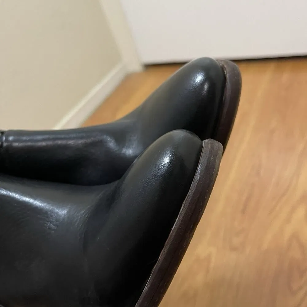 Anthropologie Kelsi Dagger brooklyn eyelet leather black heeled ankle boots 7.5 - Image 6