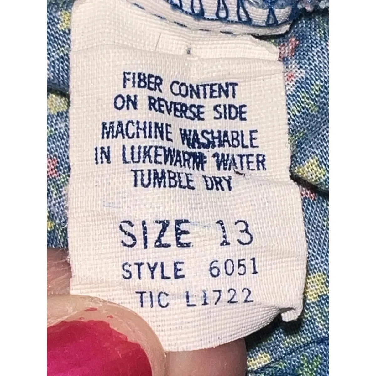 Vintage 70s Berkleigh Juniors Blue Floral Cottagecore Cotton Robe Size undefined - Image 10