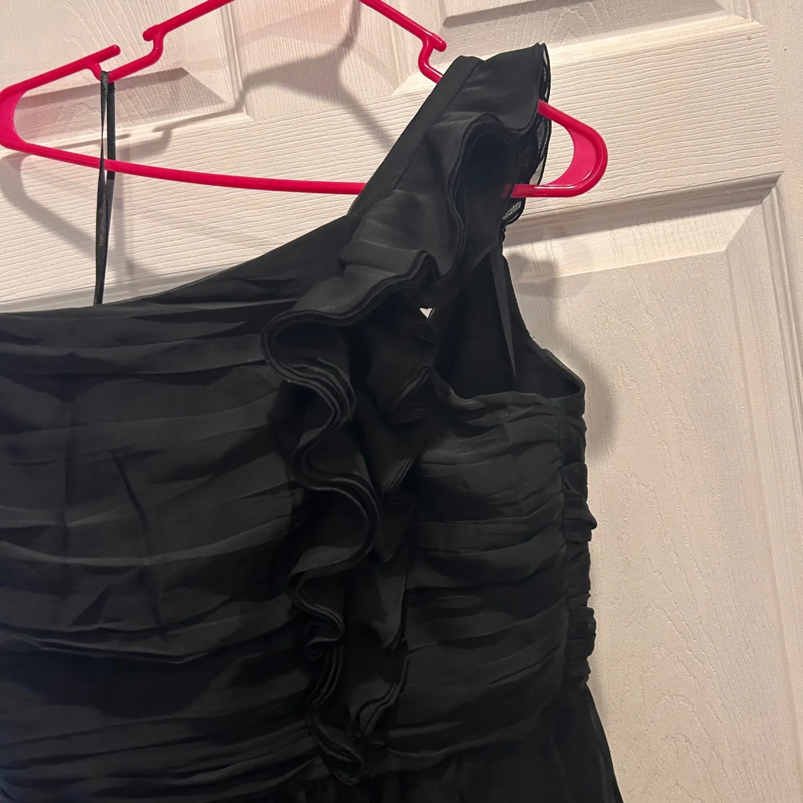 The Limited Black Dress Womens Size 14 One Shoulder Ruffle Party Cocktail‎ - Image 2