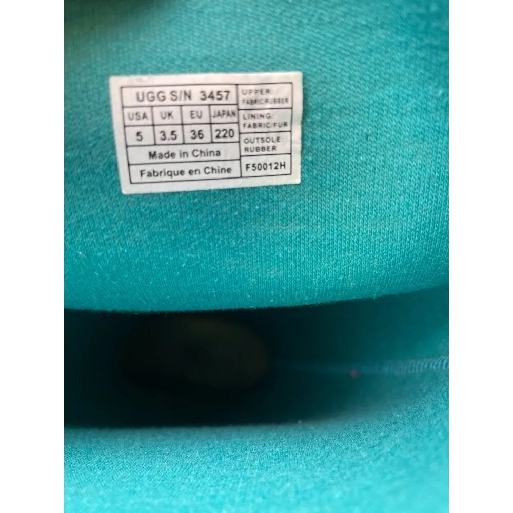 Ugg Australia Women's Green Plaid Rain Boots/ Shoes Size 5 SKU 5617 - Image 9