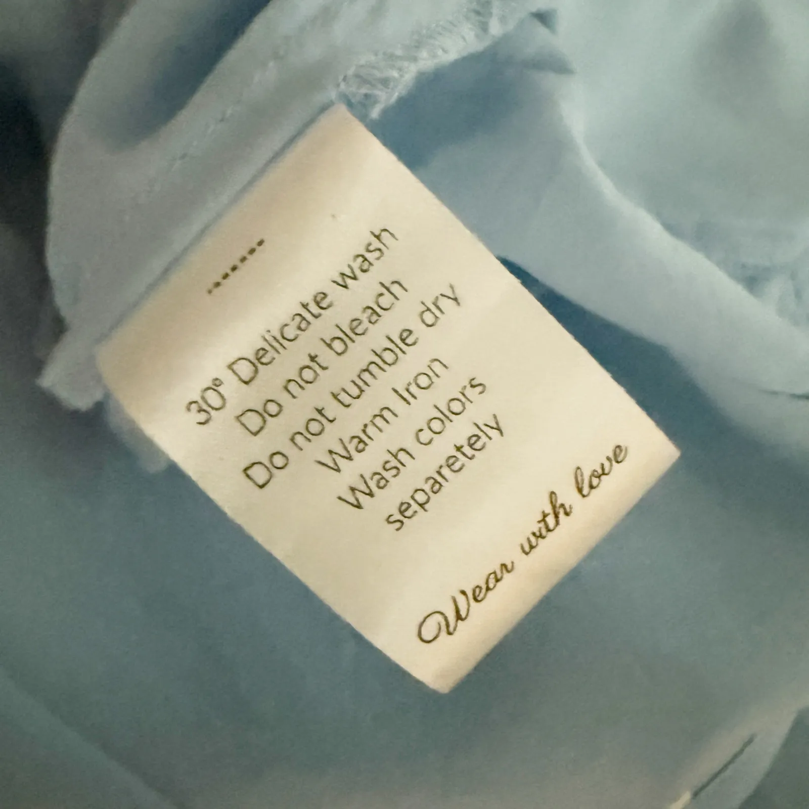 ELF | Elegant Blue Button Down Dress Lola Midi Dress Handmade Ruffle | Size XXL - Image 10