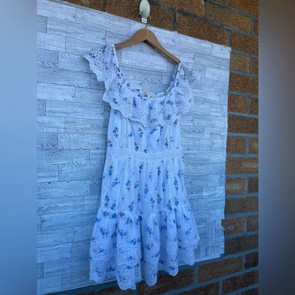 COPY - LoveShackFancy Denver Off-the-shoulder Tiered Floral dress size 6 - Image 7