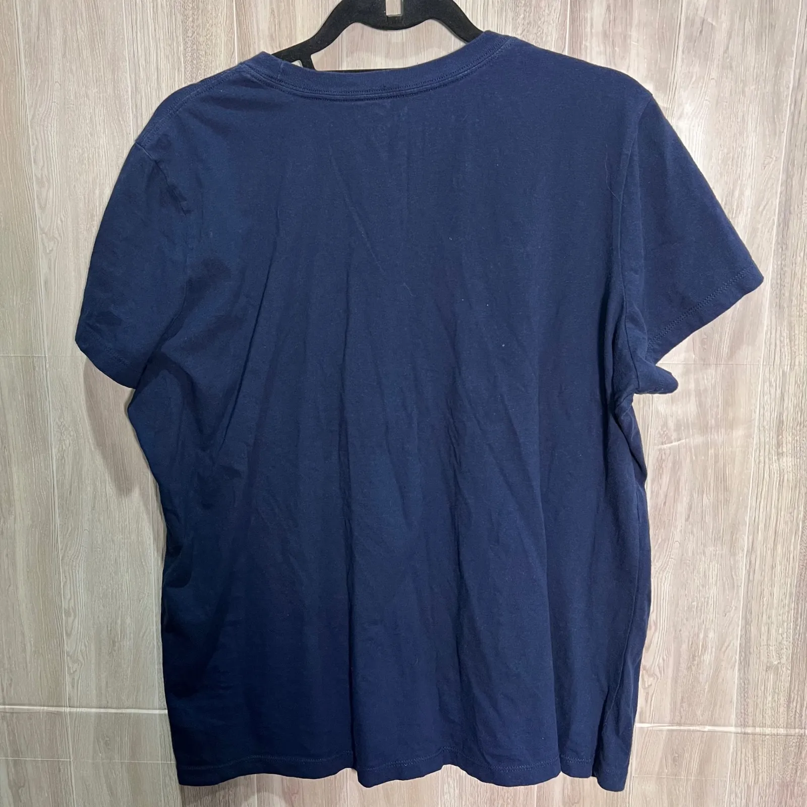 Nike The Nike Tee T Shirt Womens XL Extra Large Pink Logo Cotton Blue Flawed - Image 7