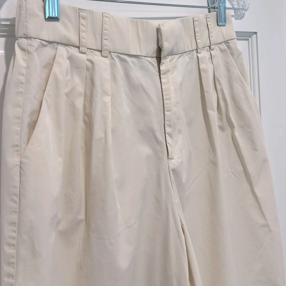 Mare Mare x Anthropologie Curved Hem Chino Pants Wide Leg Small Light Sand Tan - Image 4