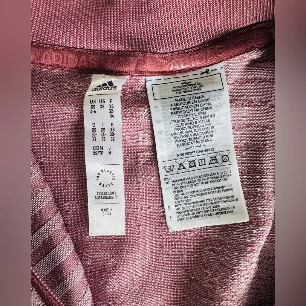 adidas Womens PrimeKnit Sleeveless Polo Golf in Quiet Crimson Purple Size XS - Image 6