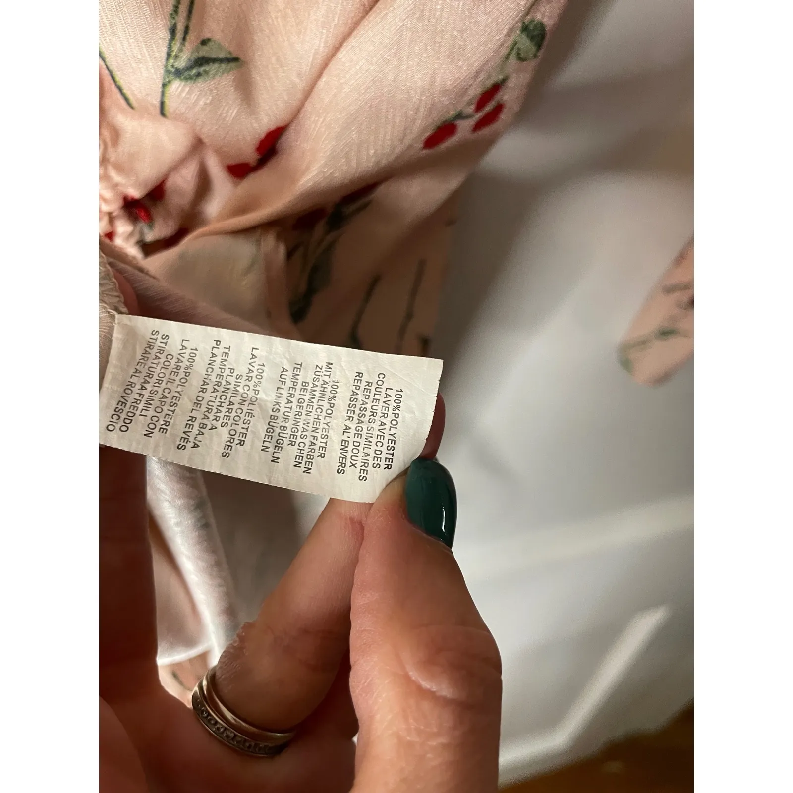 PrettyLittleThing Floral Mini Dress Ruched‎ Long Sleeve Size 6 - Image 4