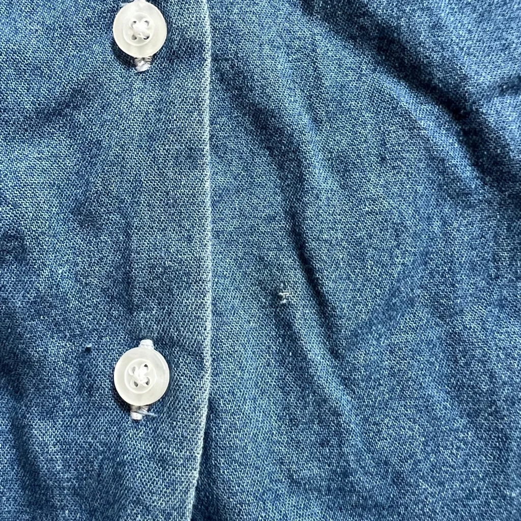 Vintage Mickey Unlimited Jerry Leigh Large Sleeveless Denim Chambray Disney Top‎ - Image 9