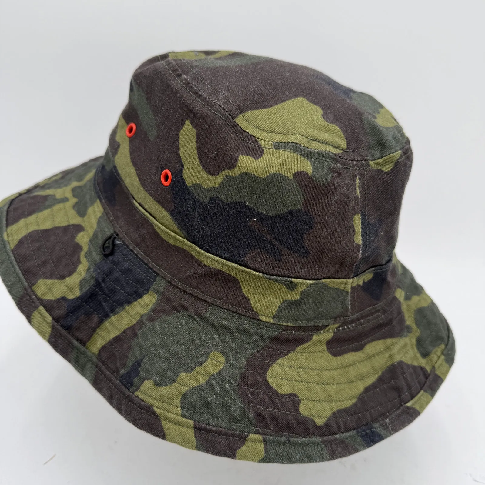 RVCA Hawaii Island Hex Reversible Black & Camo Camouflage Boonie Bucket Hat - Image 7