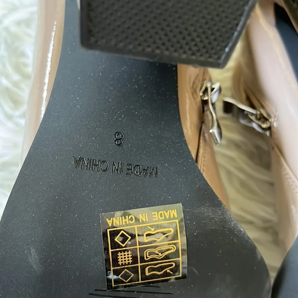 Princess Polly Women’s Valencia Taupe Crinkle Heeled boots size 8 - Image 13