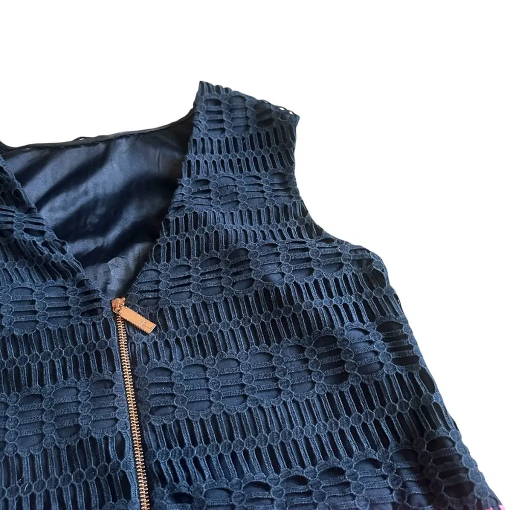 Ted Baker London Dahil Marina Mosaic Lace Tunic Dress Ombre Cocktail Size 4 - Image 7