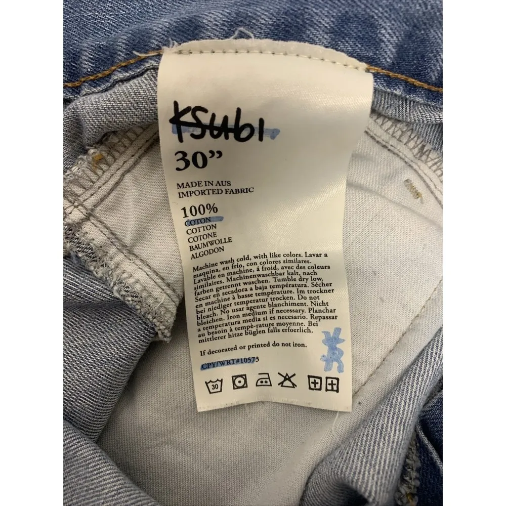 Womens Size 30 Ksubi Wide Leg Jeans EUC - Image 7