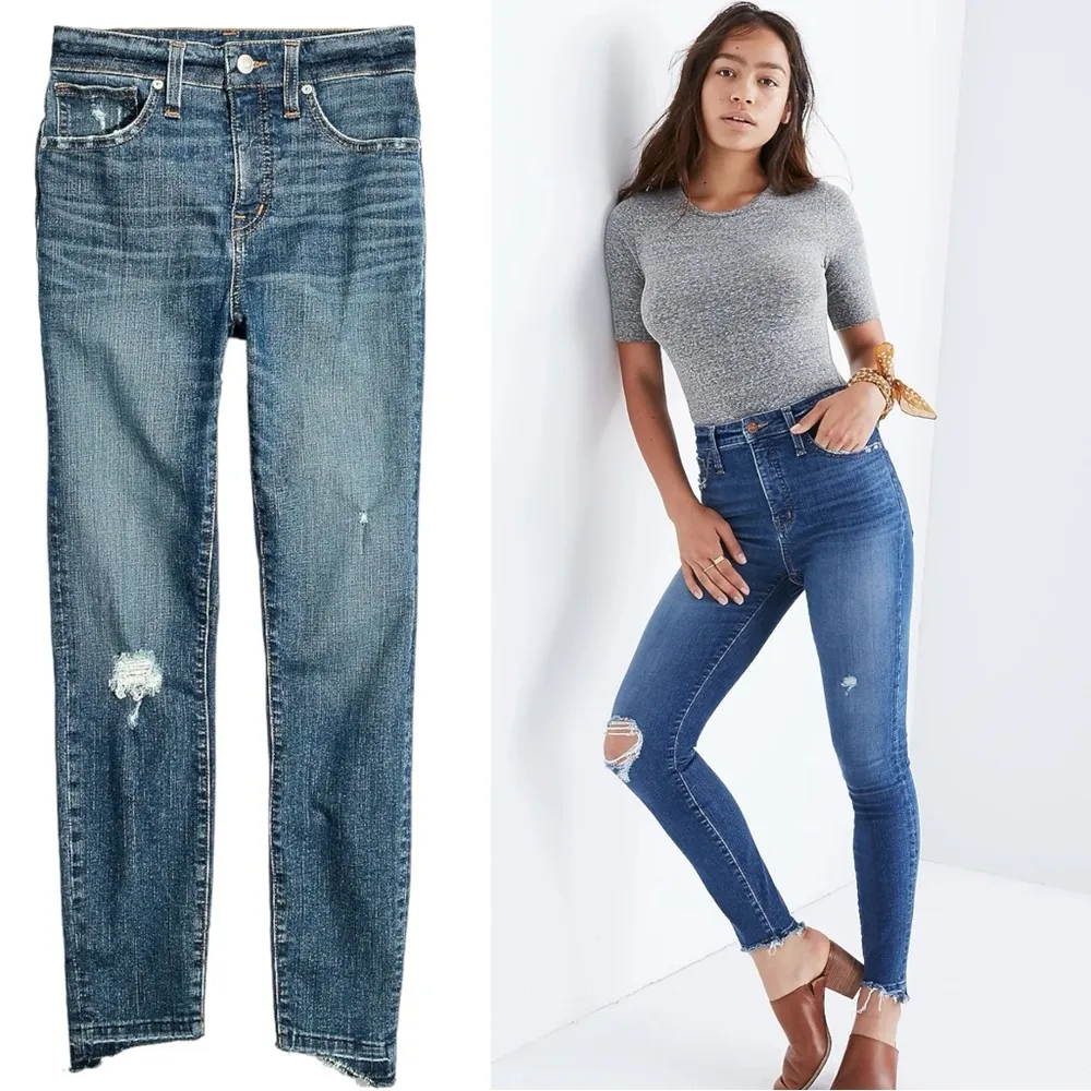 Madewell Curvy High-Rise Skinny Jeans: Drop Step-Hem Edition 28 Tall - Image 3