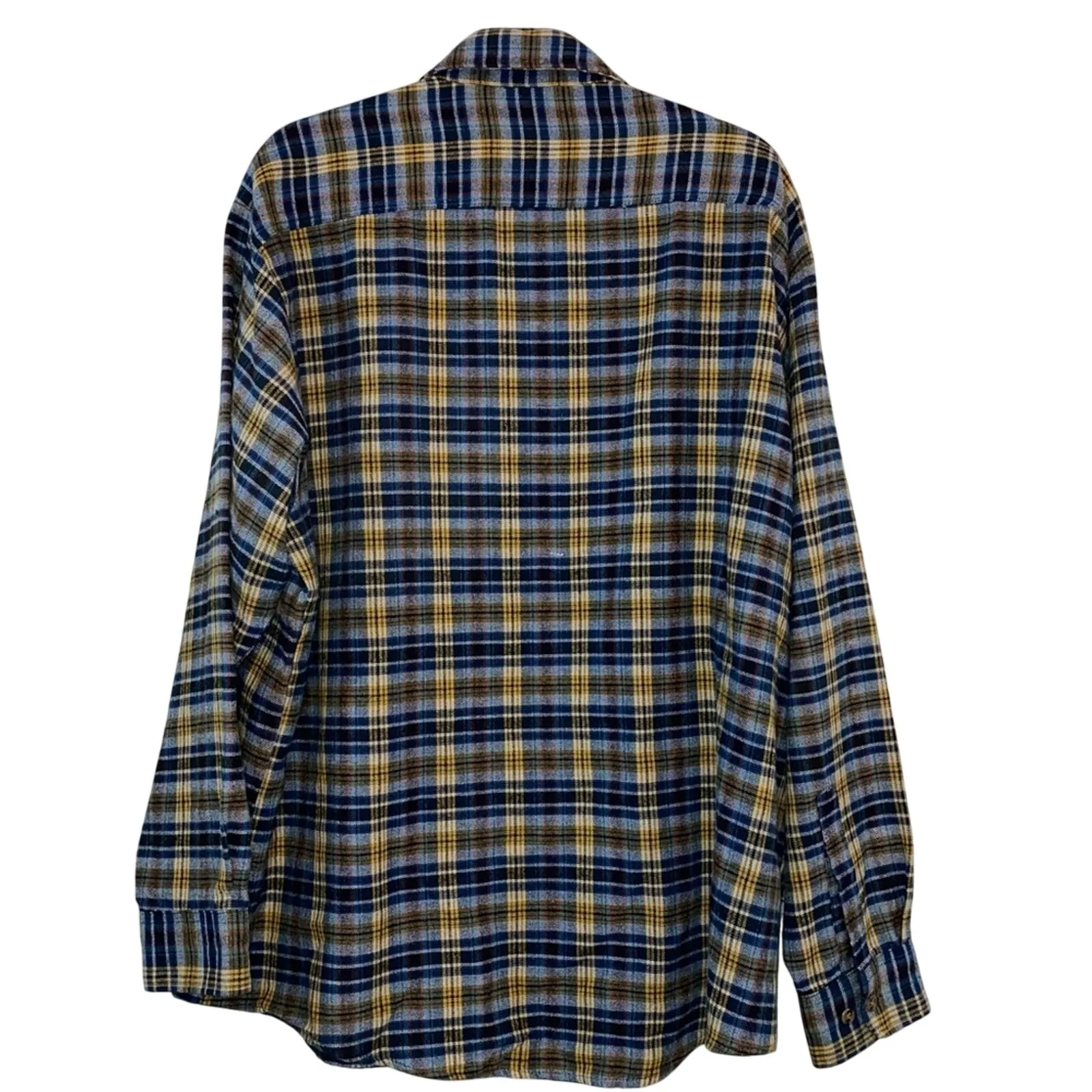 Windridge Multicolored Plaid Button Down Flannel Shirt Blue Size XL - Image 4