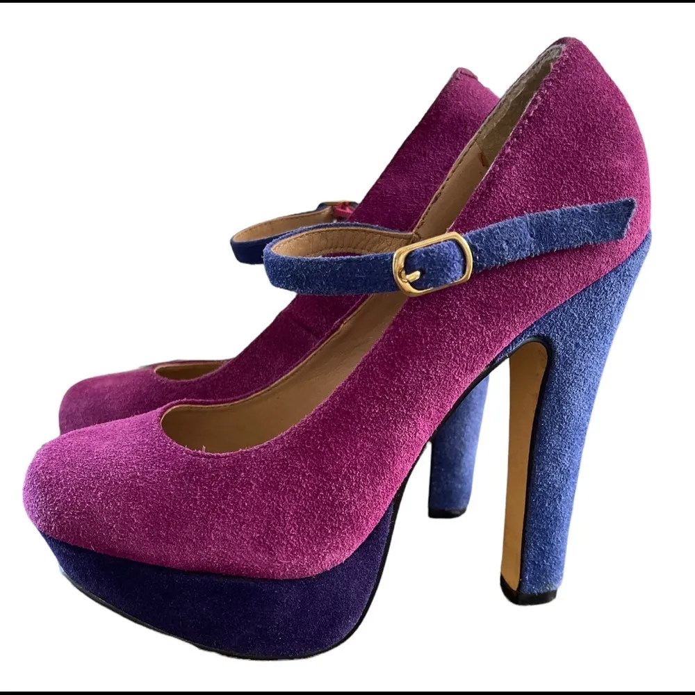 Steve Madden color block platform pumps heels - Image 6