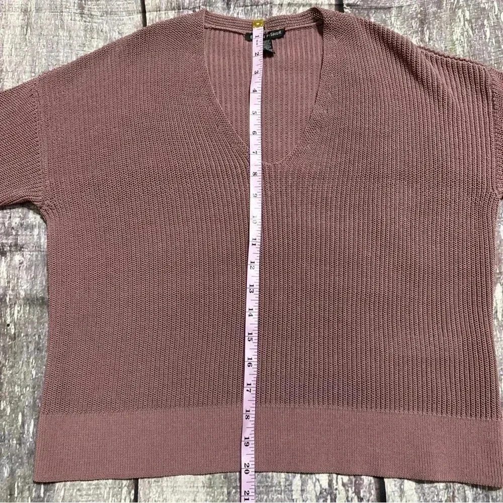 Eileen Fisher Corded V Neck Sweater - Image 9