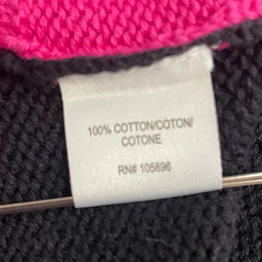 WORTH New York Colorblock Sweater Hot Pink & Black Pullover Size P Petite Small - Image 8