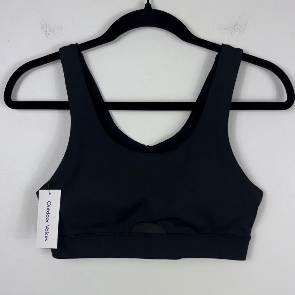 Outdoor Voices CoolForm Sports Bra Women’s Size Small Black Adjustable New - Image 3