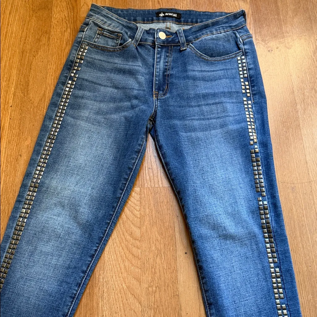 Vocal Denim Jeans with Metallic Accents - Image 3