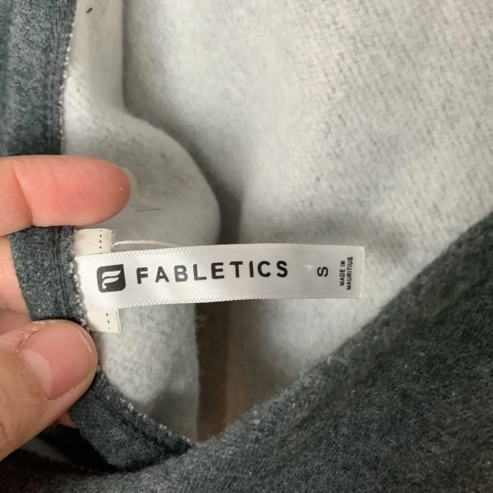 Fabletics womens small sweatshirt open back lace gray active gym lulu athleta bl - Image 8