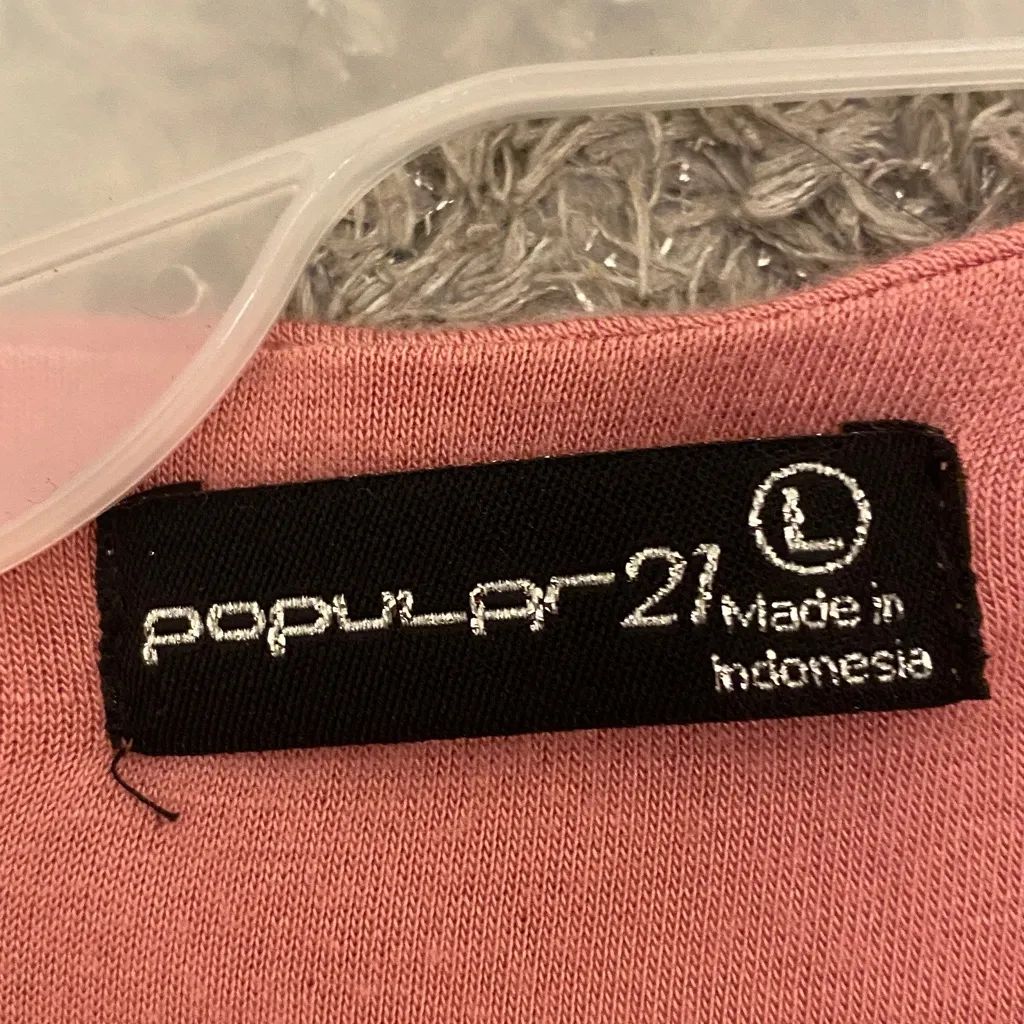 Chic Mauve Long Sleeve Dress Pink Size L - Image 5