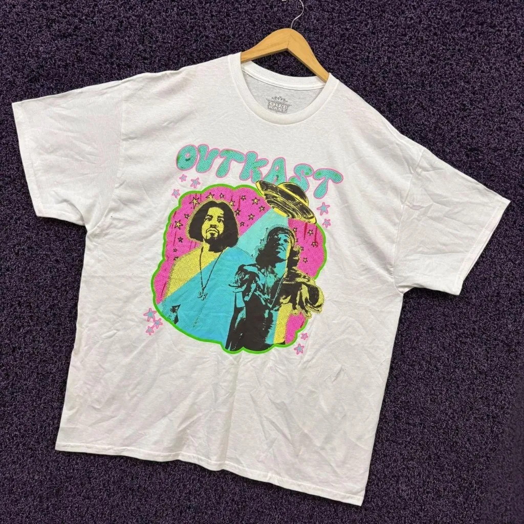 OutKast ATLiens Album Art UFO Abduction Rap Duo T-Shirt XXL - Image 3