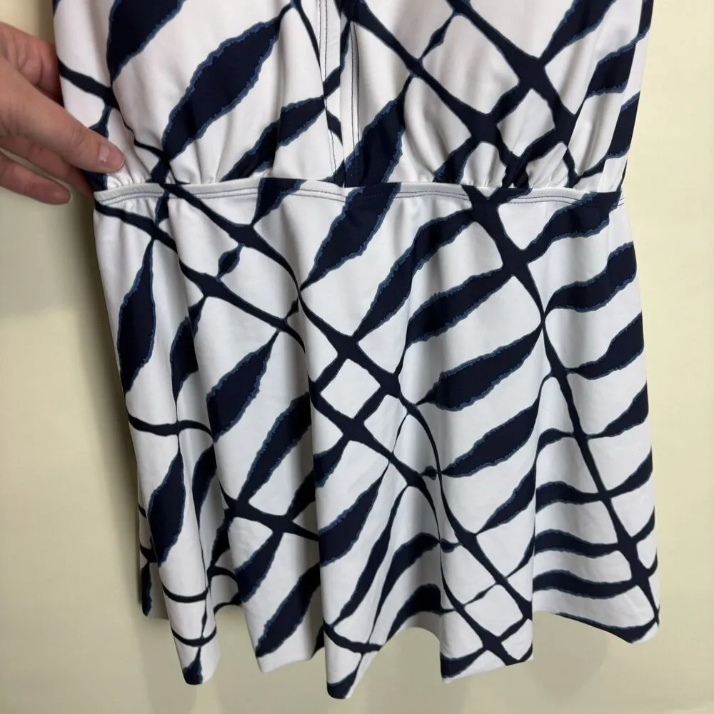 Kona Sol Plus Tankini Top Navy and White Halter Neck 22W Empire Waist - Image 3