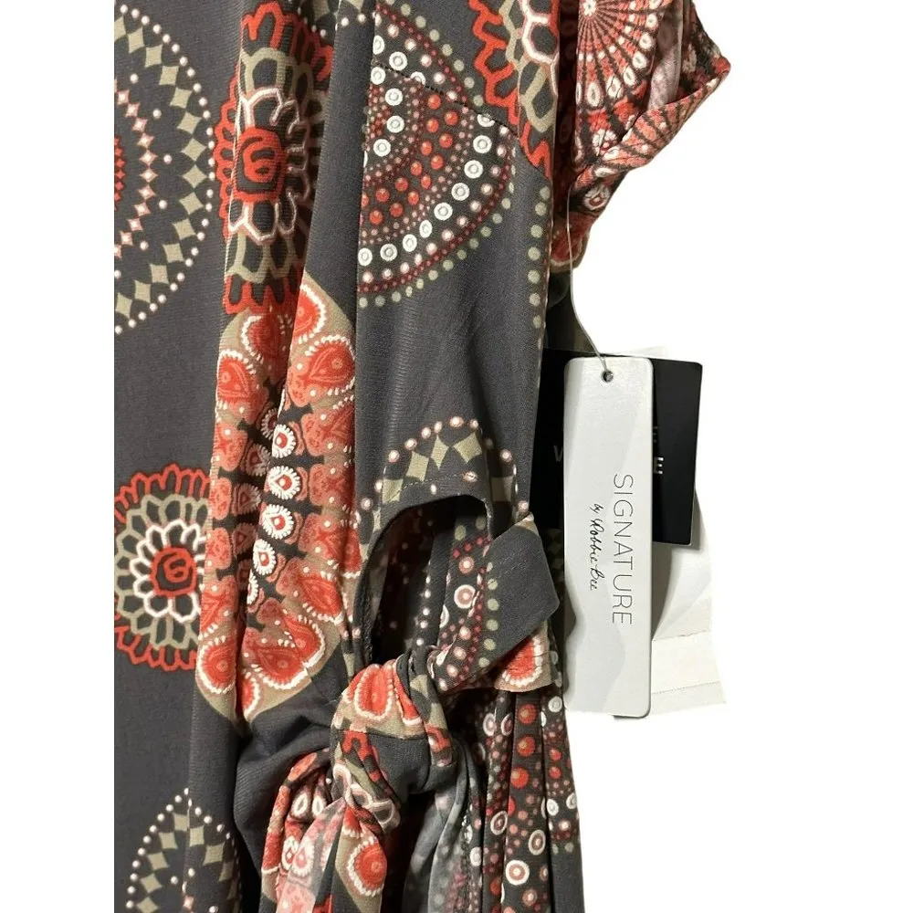 NWT Signature By Robbie Bee Ladies Short Sleeve Midi Scoop Neck Dress SZ 3X - Image 7