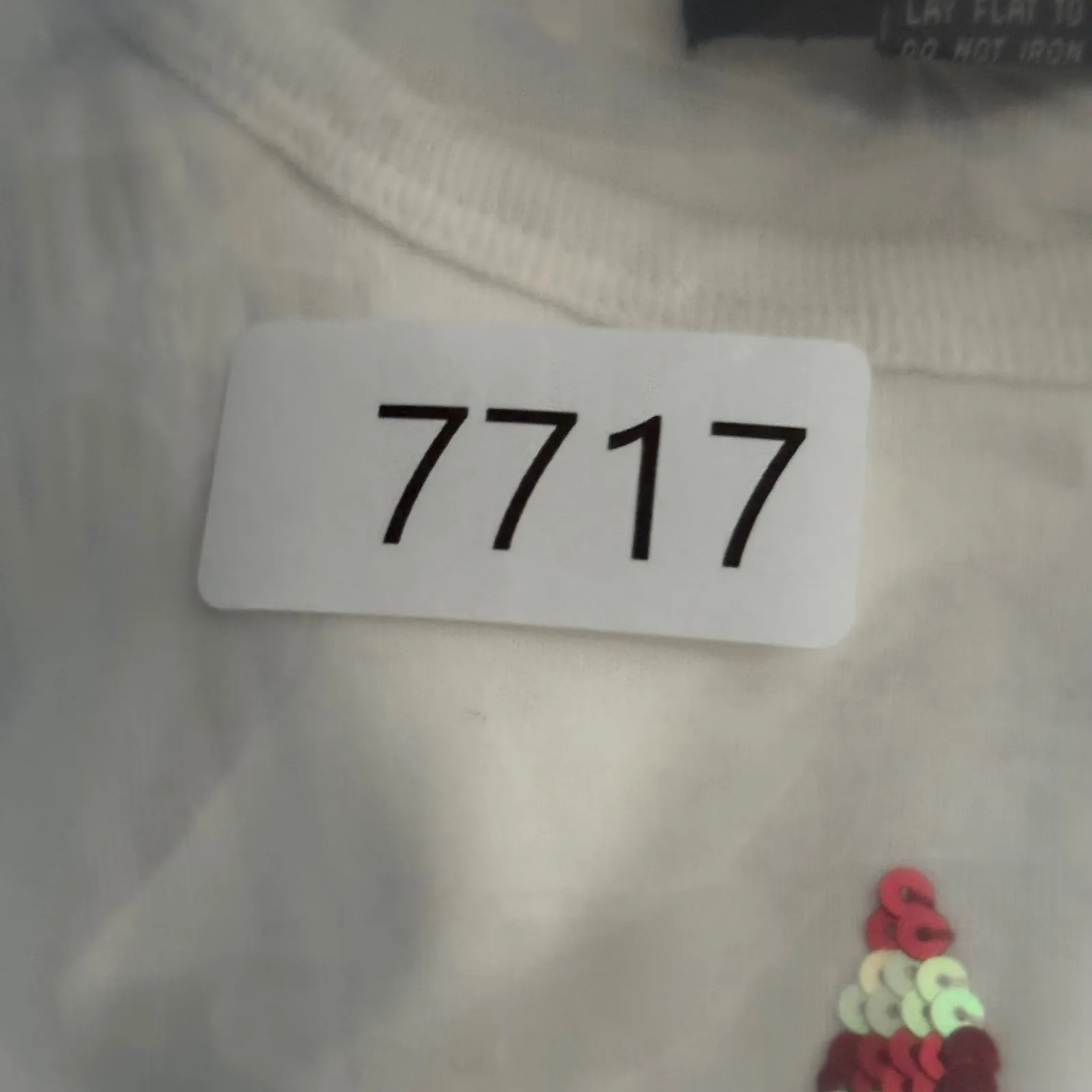 IN Focus Shirt USA Flag Sequin Star White Short Sleeve Tee Patriotic Festival Size L - Image 8