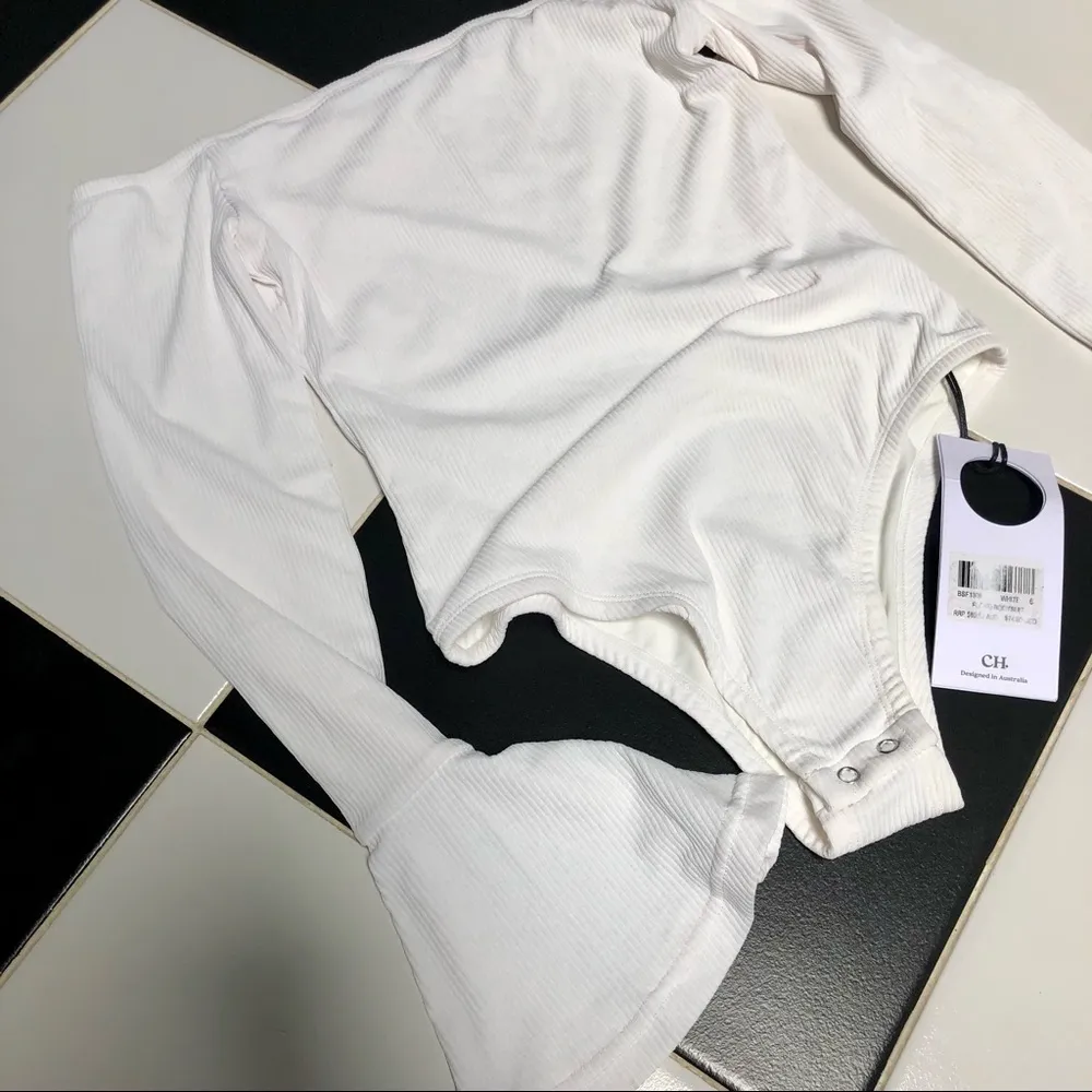 NWT  Floyd Bodysuit Off the Shoulder Bell Sleeve Long Sleeve Boho - Image 10