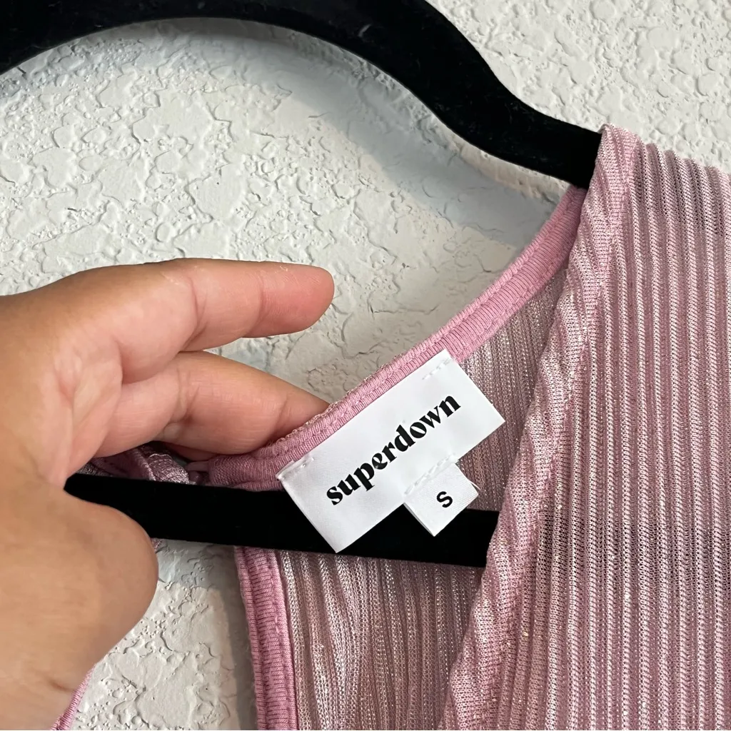 superdown  Wilhelmina metallic bodysuit size small - Image 6