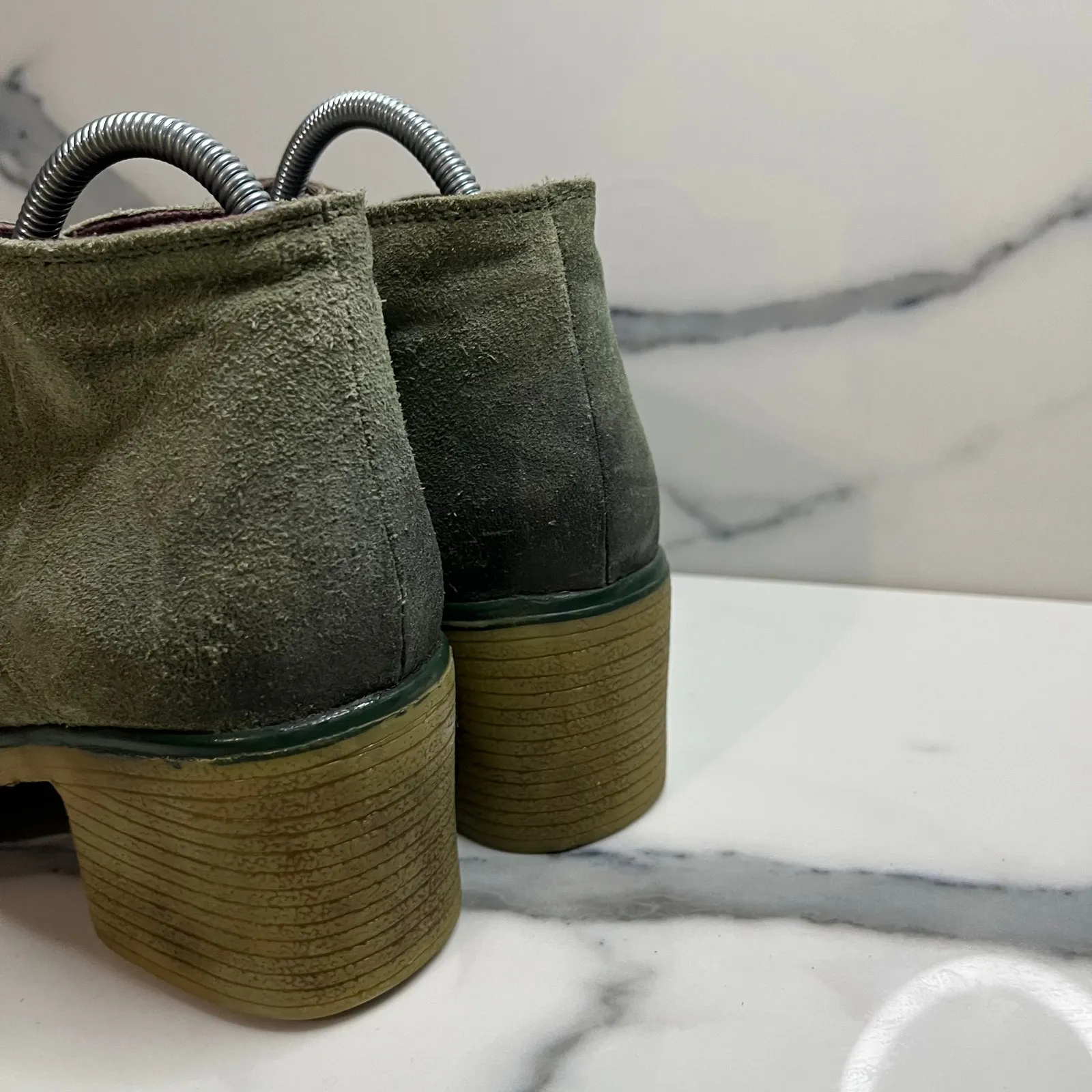 Coconuts by Matisse Womens Green Suede Low Heel Chukka Ankle Boots Sz 8 Festival - Image 6